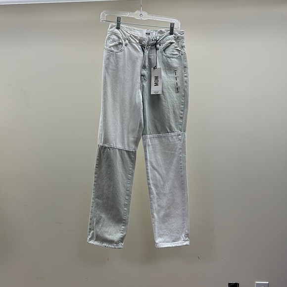 refuge DENIM Ultra High-Rise MOM Jeans Vintage Stretch Patchwork/Sz 5 NEW - Picture 1 of 4